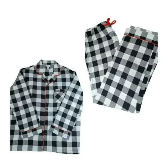 XL Mens Fall Tartan Plaid Flannel Pajama Set - Picture 9 of 12